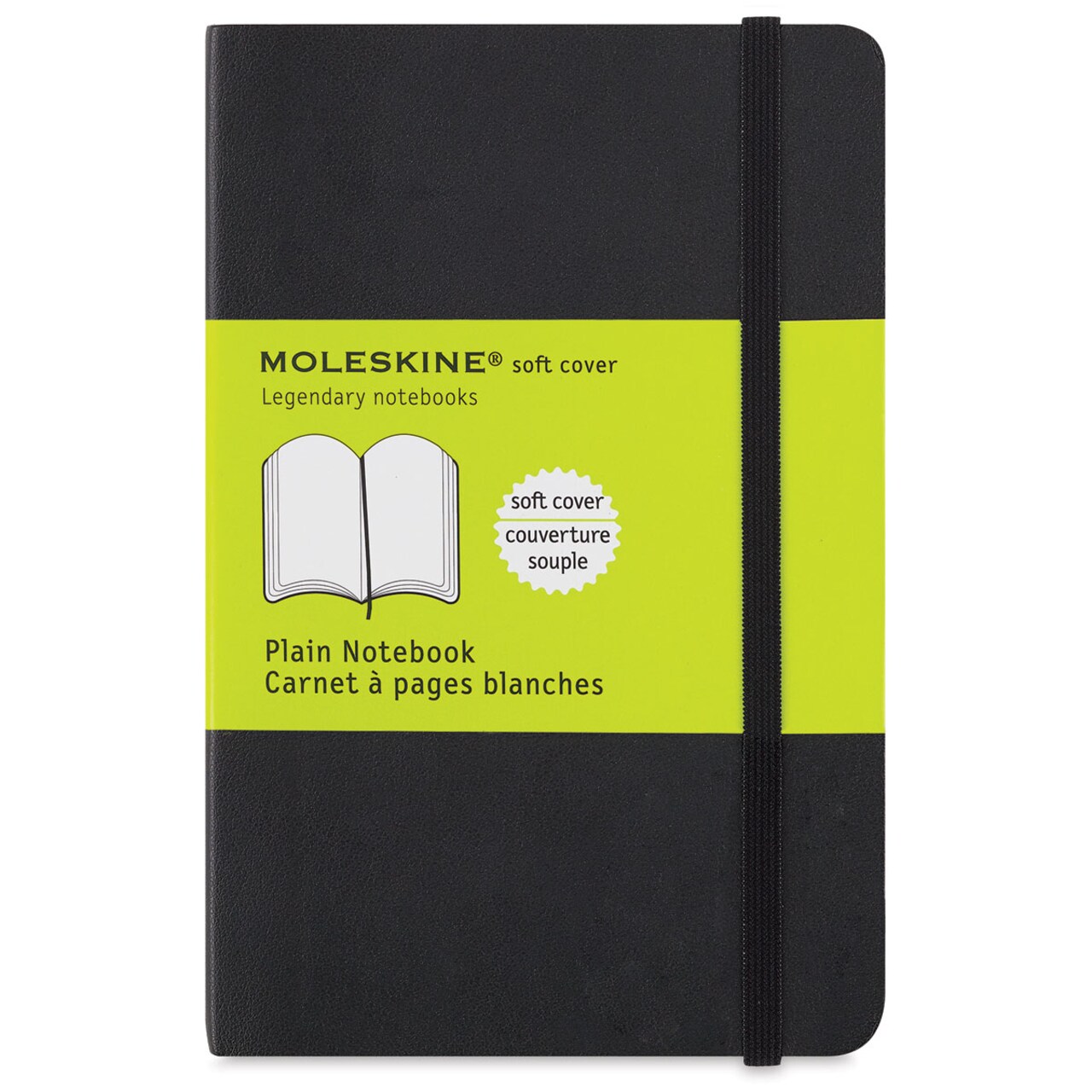 Moleskine Classic Soft Cover Notebook - Black, Blank, 5-1/2" x 3-1/2"